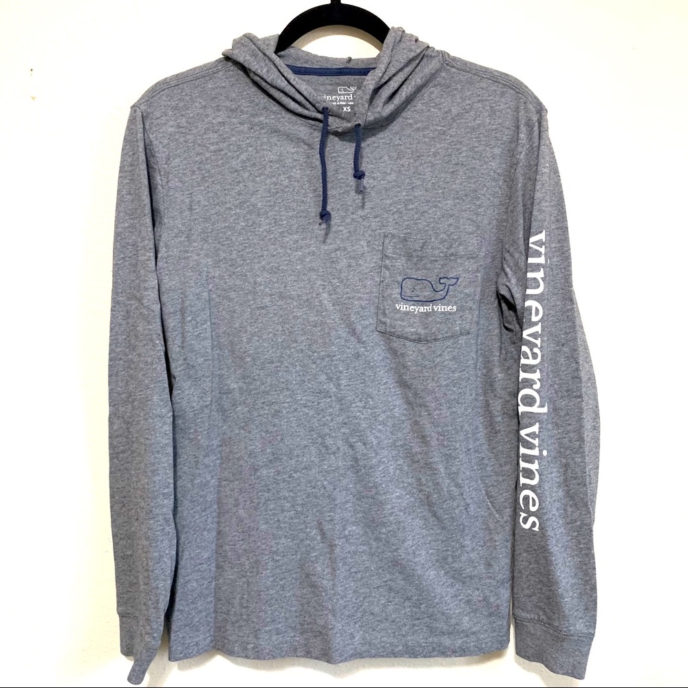 Vineyard Vines | Grey Long Sleeve Top with Hood